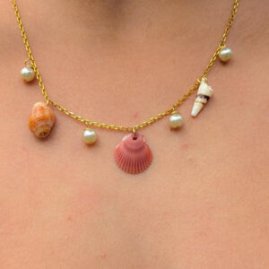 Florida Seashell and Pearl Necklace